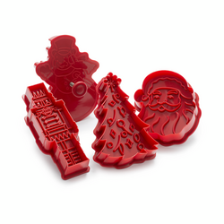Holiday Impression Cookie Cutters, Set of 4 
