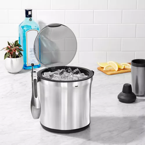 OXO Steel Ice Bucket & Tong Set