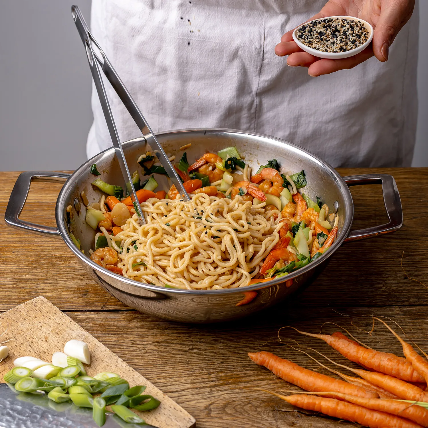 Cristel Castel'Pro Ultraply 3-Ply Stainless Steel Wok