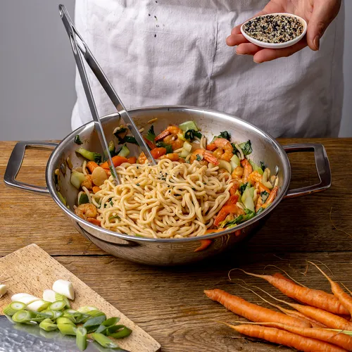 Cristel Castel'Pro Ultraply 3-Ply Stainless Steel Wok