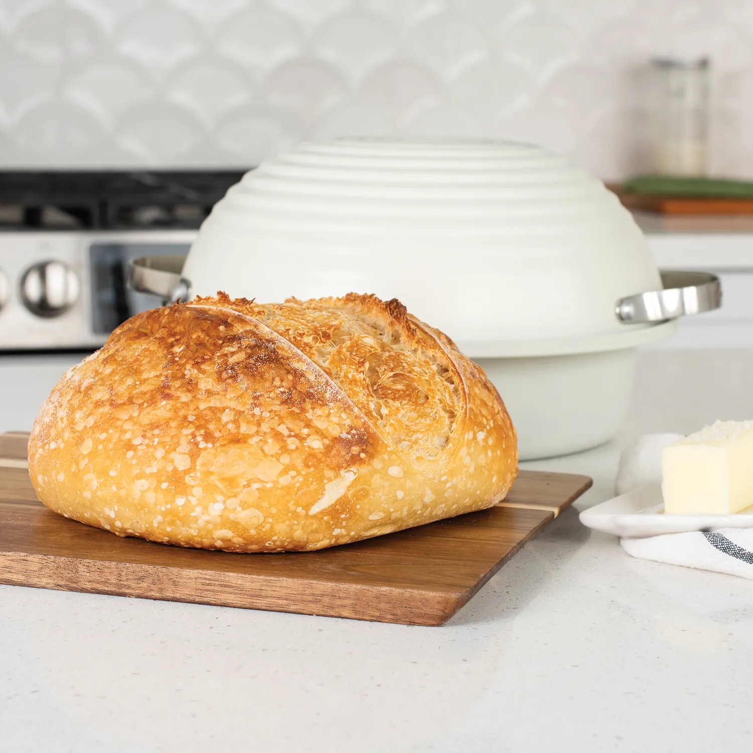 Nordic Ware Simply Sourdough Bread Baker, Pan & Lid