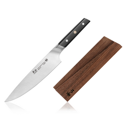 Cangshan TC Series Swedish Sandvik Steel Forged Chef Knife & Wood Sheath Set, 8&#34;