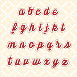 Script Alphabet Cookie Cutters, Set of 26