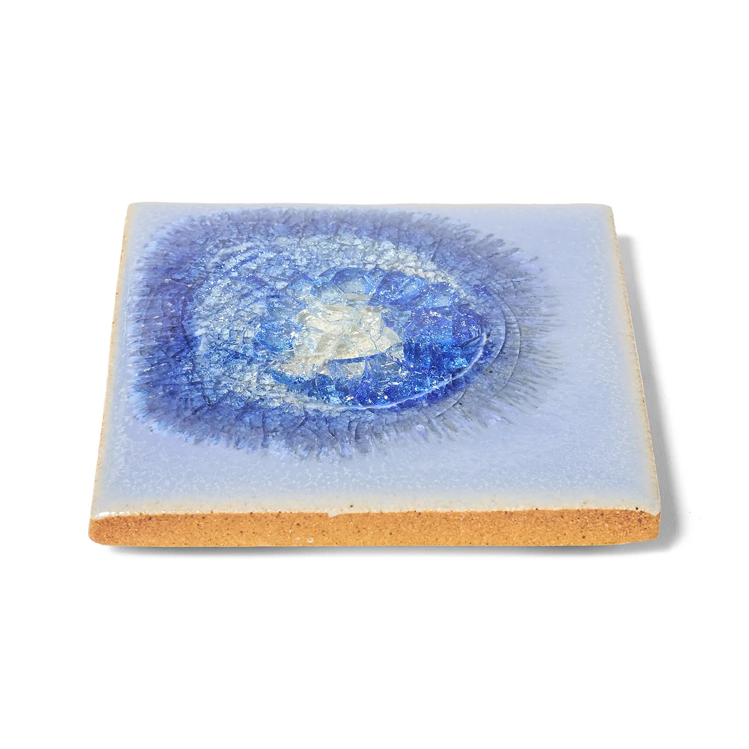 Dock 6 Pottery Square Crackle Coaster, 4"