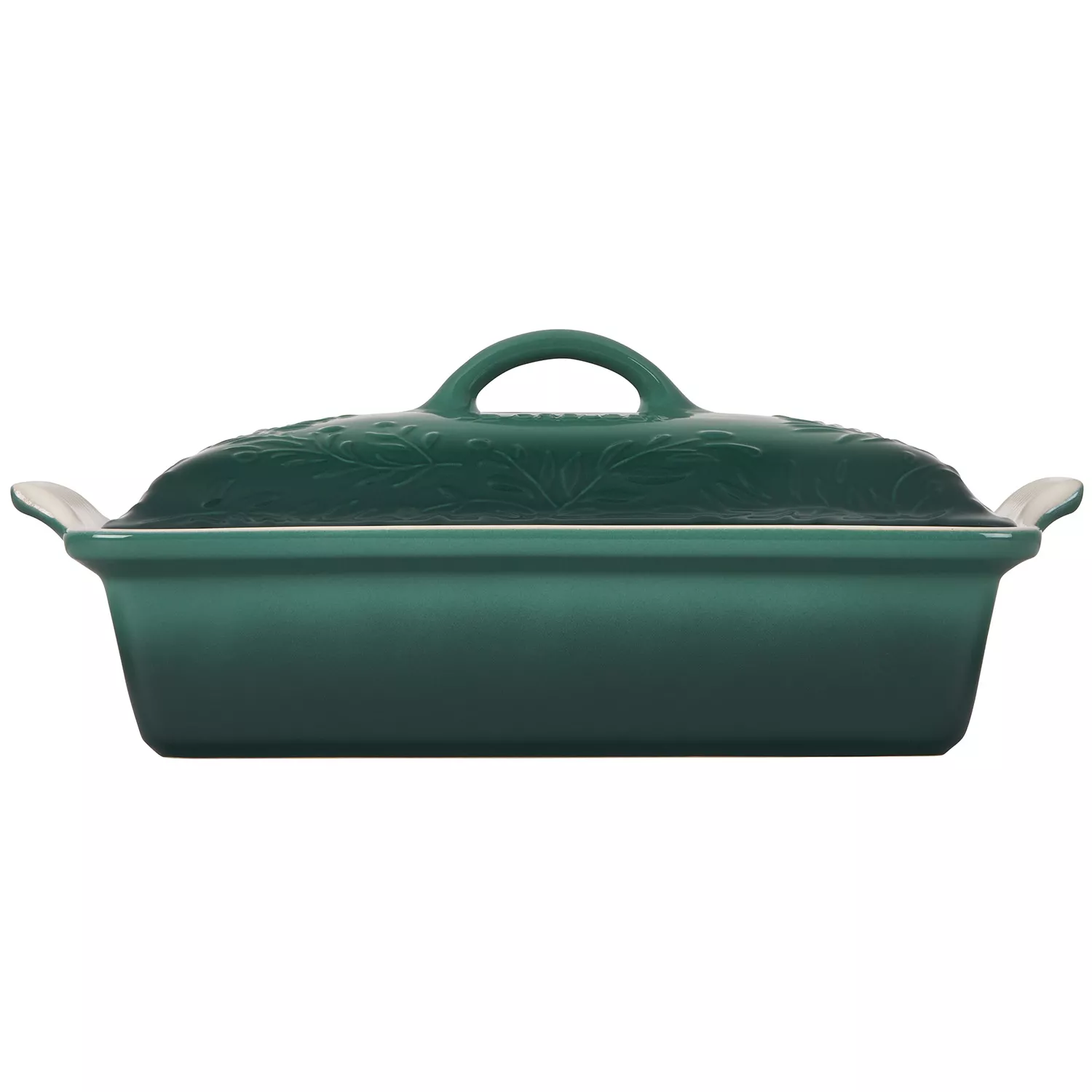 Le Creuset Olive Branch Heritage Rectangular Casserole with Lid, 12" x 9"
