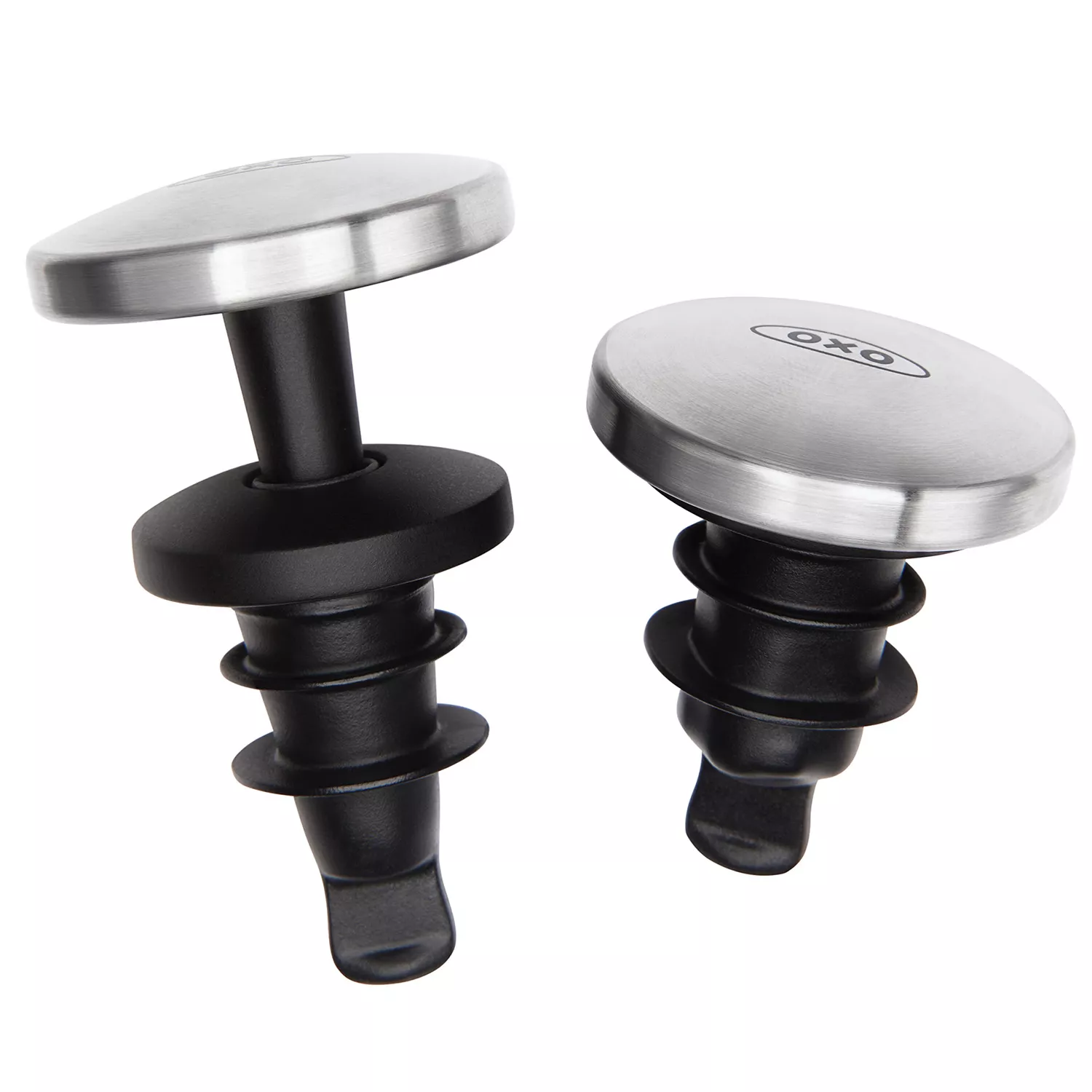 OXO Steel Spillproof Wine Stopper, Set of 2