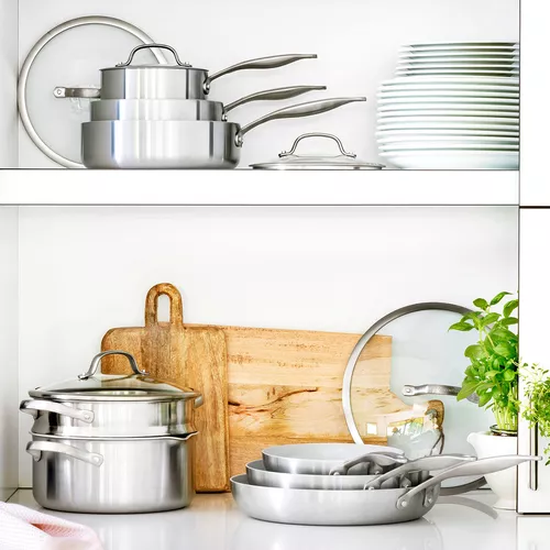 GreenPan Venice Pro Stainless Steel Ceramic Nonstick 10-Piece Set
