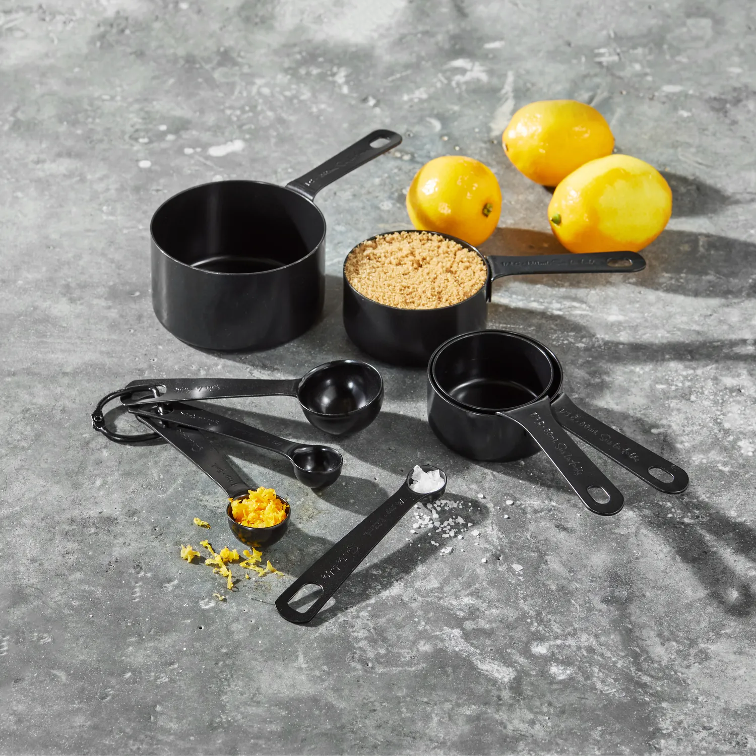 Sur La Table Black Measuring Spoons, Set of 4