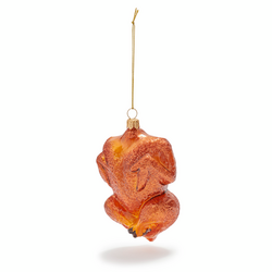 Roasted Chicken Glass Ornament