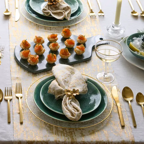 Sur La Table Cloud Emerald 12-Piece Dinnerware Set