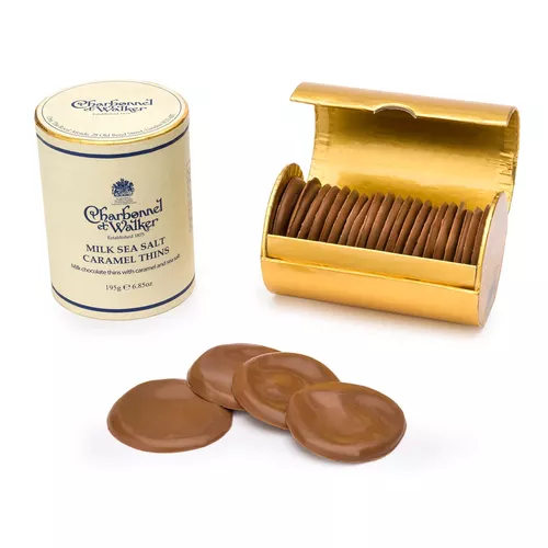 Charbonnel et Walker Milk Chocolate Thins with Caramel & Sea Salt
