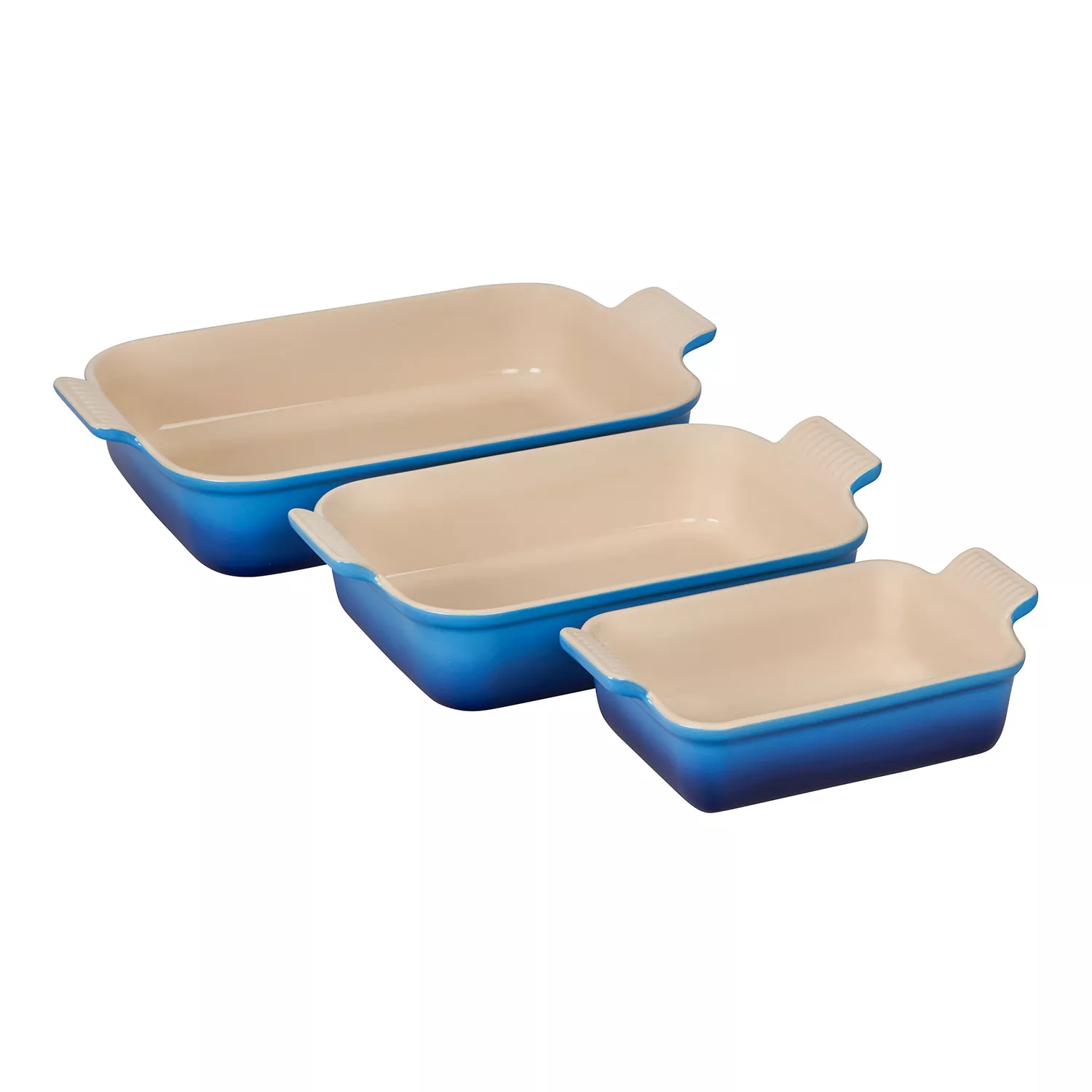 Le Creuset Heritage Stoneware Rectangular Bakers, Set of 3