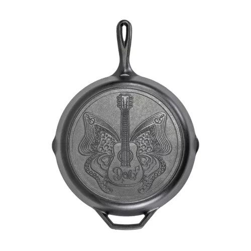 Lodge Dolly Parton Butterfly Cast Iron Skillet, 12"