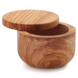 Sur La Table Olivewood Salt Keeper Great salt keeper