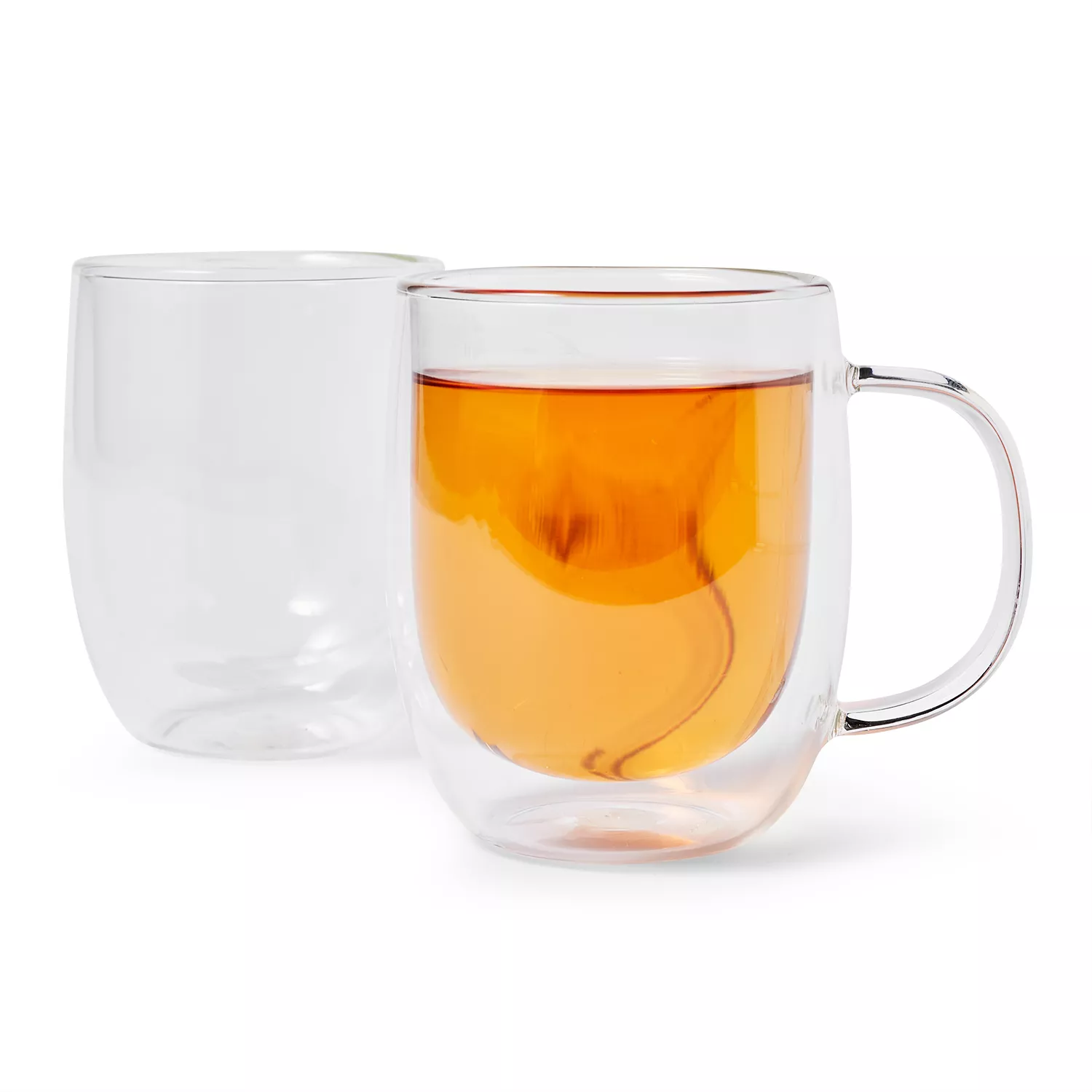 Set 2, 16 oz Large Double Wall Glass Mug Tea Coffee Cappuccino