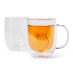 Sur La Table Double-Wall Coffee Glasses, Set of 2