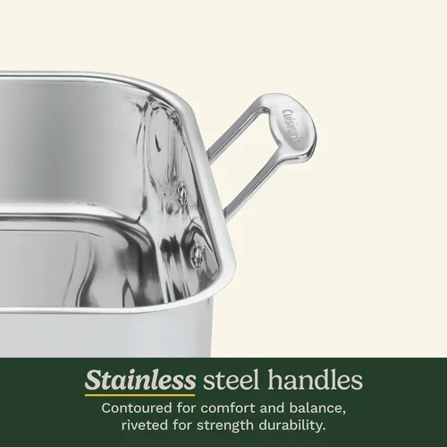 Cuisinart Chef's Classic Stainless Steel Roaster with Rack, 21" x 13"
