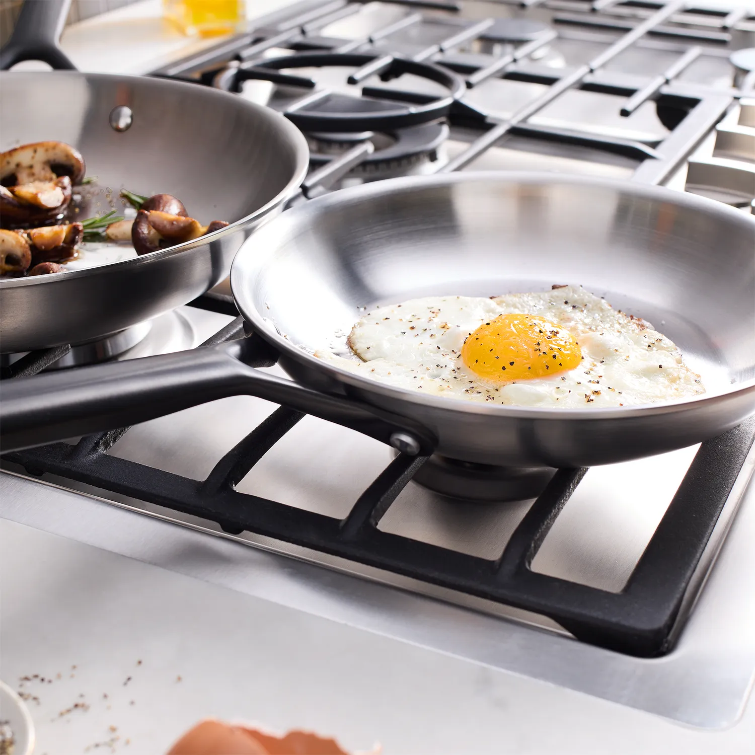 Zwilling Milano Stainless Steel Set of 2 Skillets, 8" & 10"