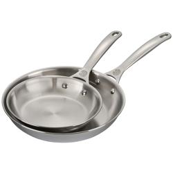 Le Creuset Stainless Steel Skillet Set, 8" & 10"