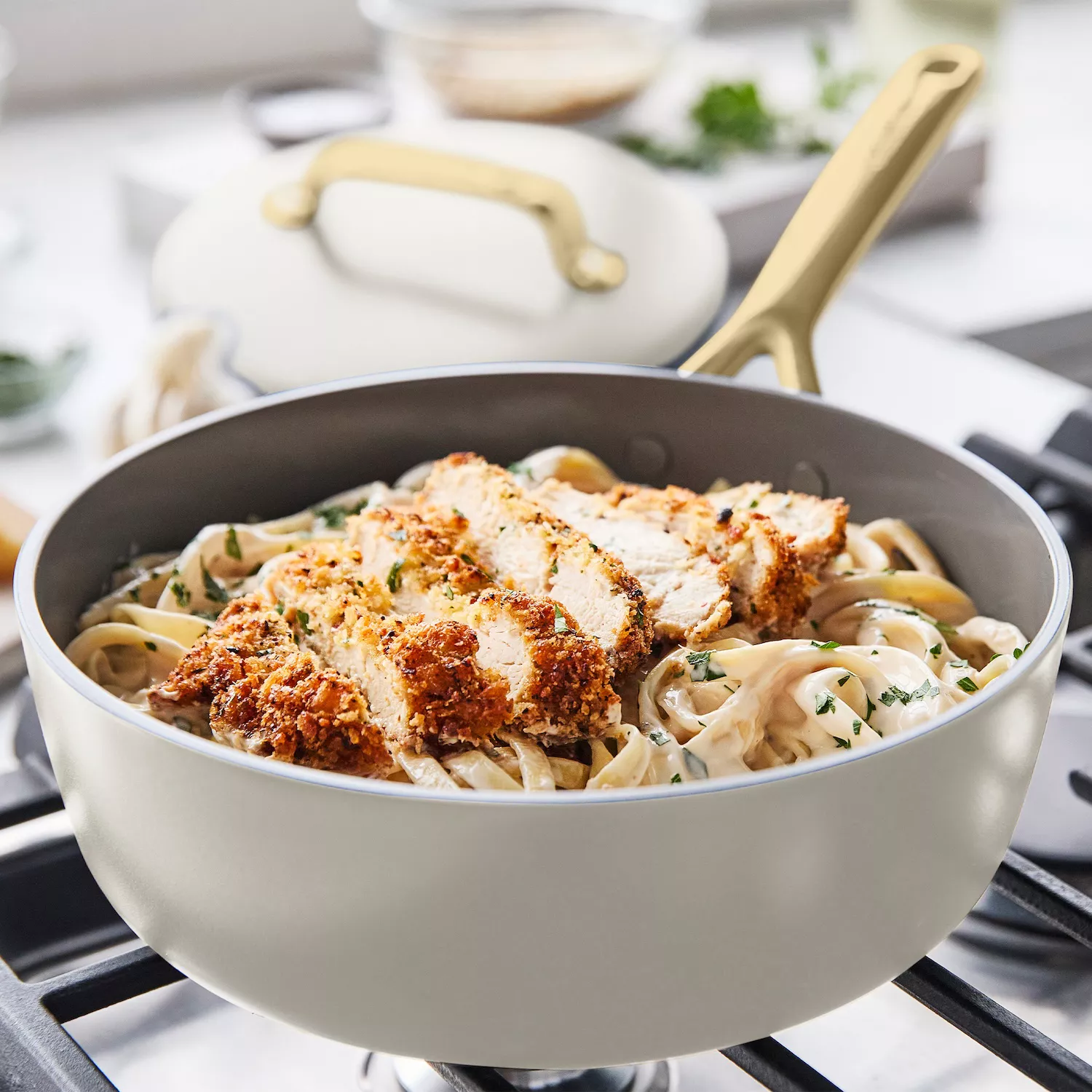GreenPan GP5 11-Piece Cookware Set with Champagne Handles