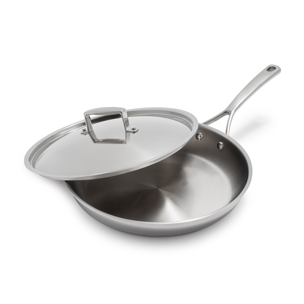 Sur La Table La Marque 84 Stainless Steel Skillet with Lid, 12&#34;