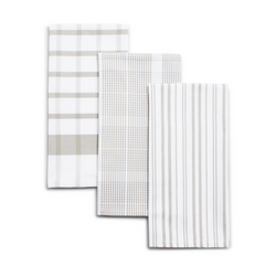 Sur La Table Assorted Twill Kitchen Towels, Set of 3