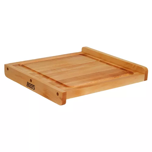 John Boos Maple Edge-Grain Countertop Cutting Board w/ Juice Groove, 17.75" x 17.25" x 1.25"