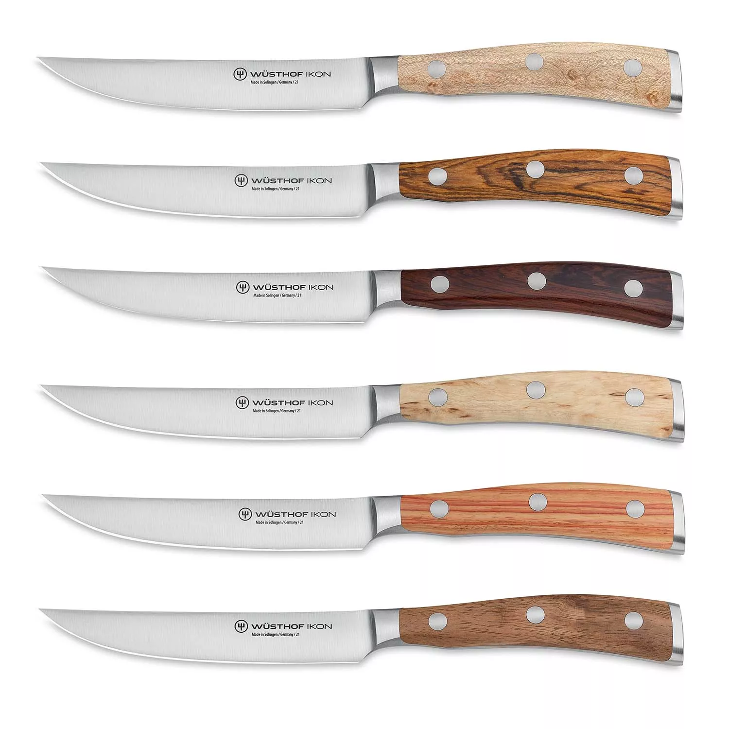 Set of 6 Table, Steak, Pizza & Fruit Knives Made in Italy