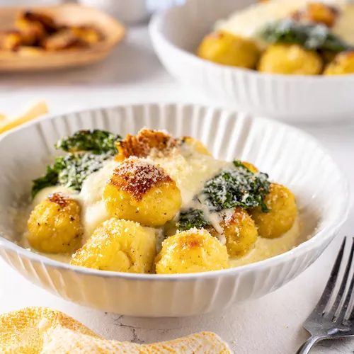 Creamy Baked Gnocchi with Sausage & Kale