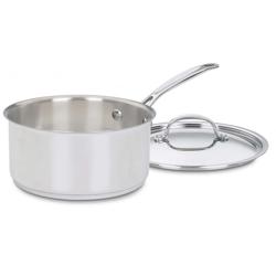Cuisinart Stainless Steel Saucepan with Lid Best little sauce pan on conduction burner