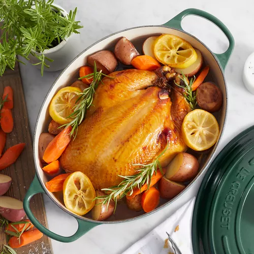 Braised Whole Chicken with Potatoes and Carrots
