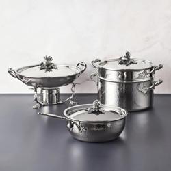 Ruffoni Opus Prima Hammered Stainless Steel 8-Piece Cookware Set