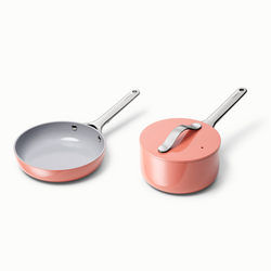 Caraway Ceramic Nonstick 3-Piece Cookware Set with Bonus Storage This was the perfect addition to my full set! Stick free and chemical free, love these pot and pan sets!
