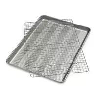 Sur La Table Silver Classic Half Sheet Pan with Cooling & Baking Grid, Set of 2