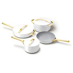 Caraway Ceramic Nonstick 7-Piece Cookware Set with Bonus Storage