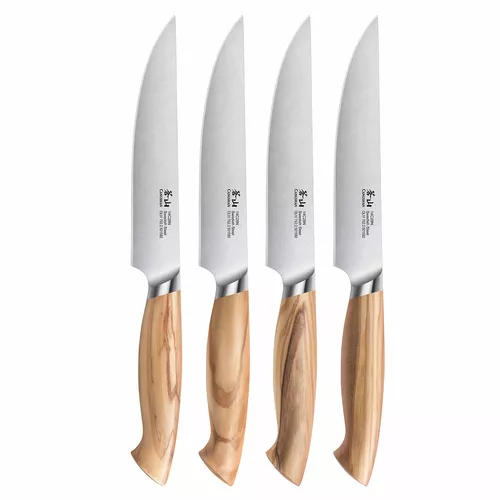 Cangshan OLIV Series 501684 Swedish 14C28N Steel Forged 8-Piece Knife Block  Set, Maple