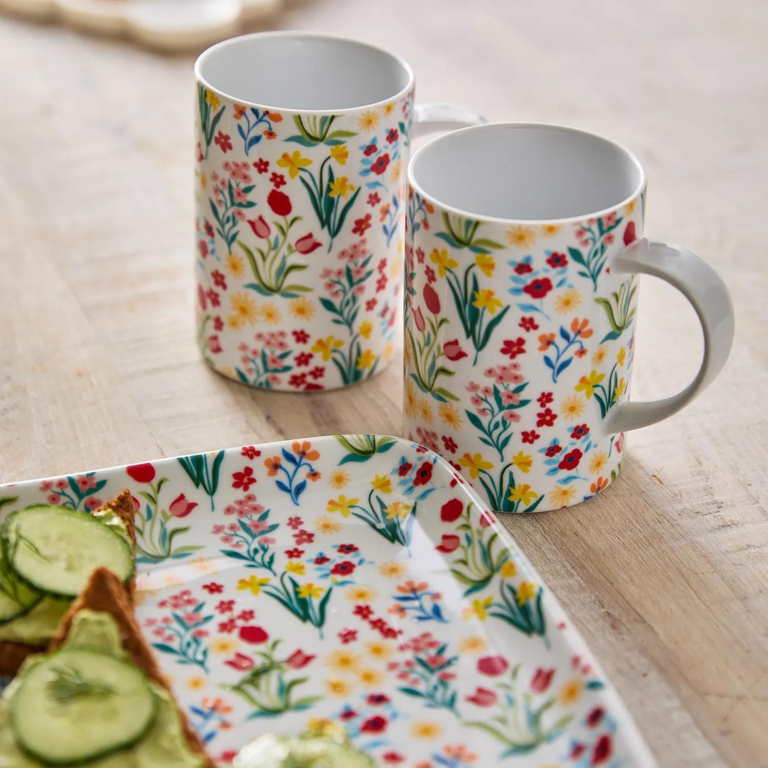 Sur La Table Floral Rectangular Platter