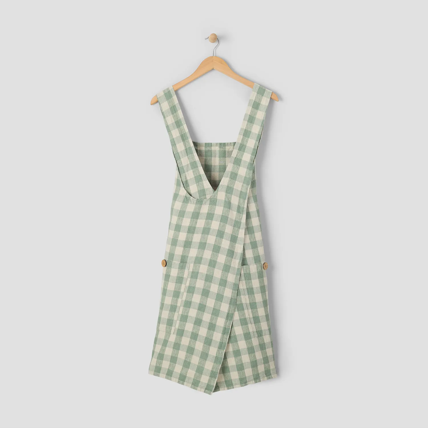 Sur La Table Check Linen Smock Apron