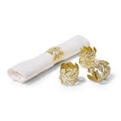 Sur La Table Leaves Napkin Rings, Set of 4