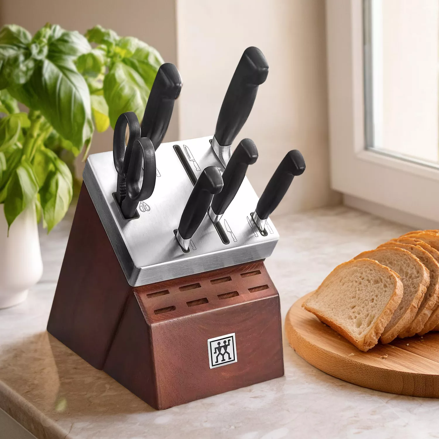 Zwilling J.A. Henckels Four Star 7-Piece Self-Sharpening Knife Block Set