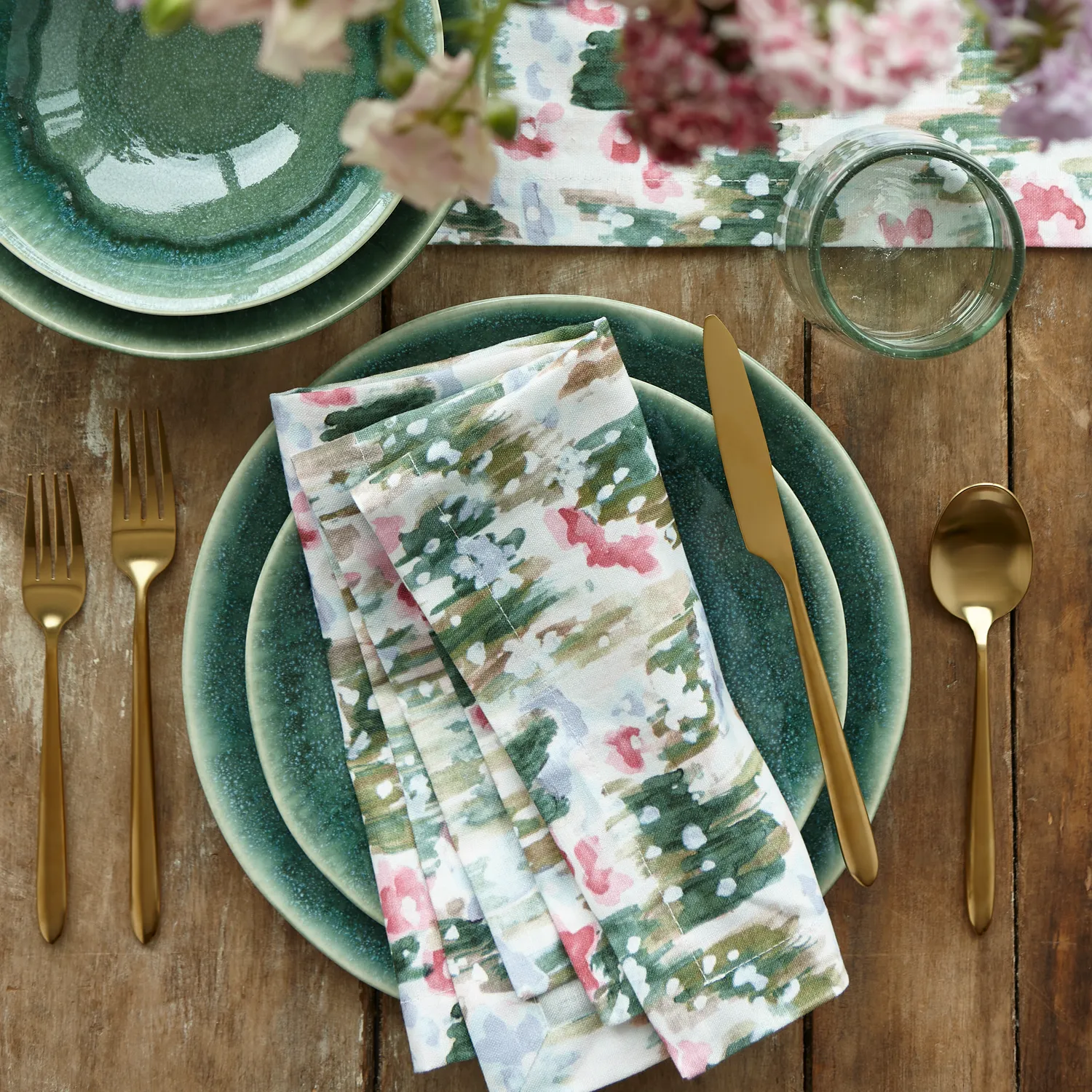 Sur La Table Cloud Emerald 12-Piece Dinnerware Set