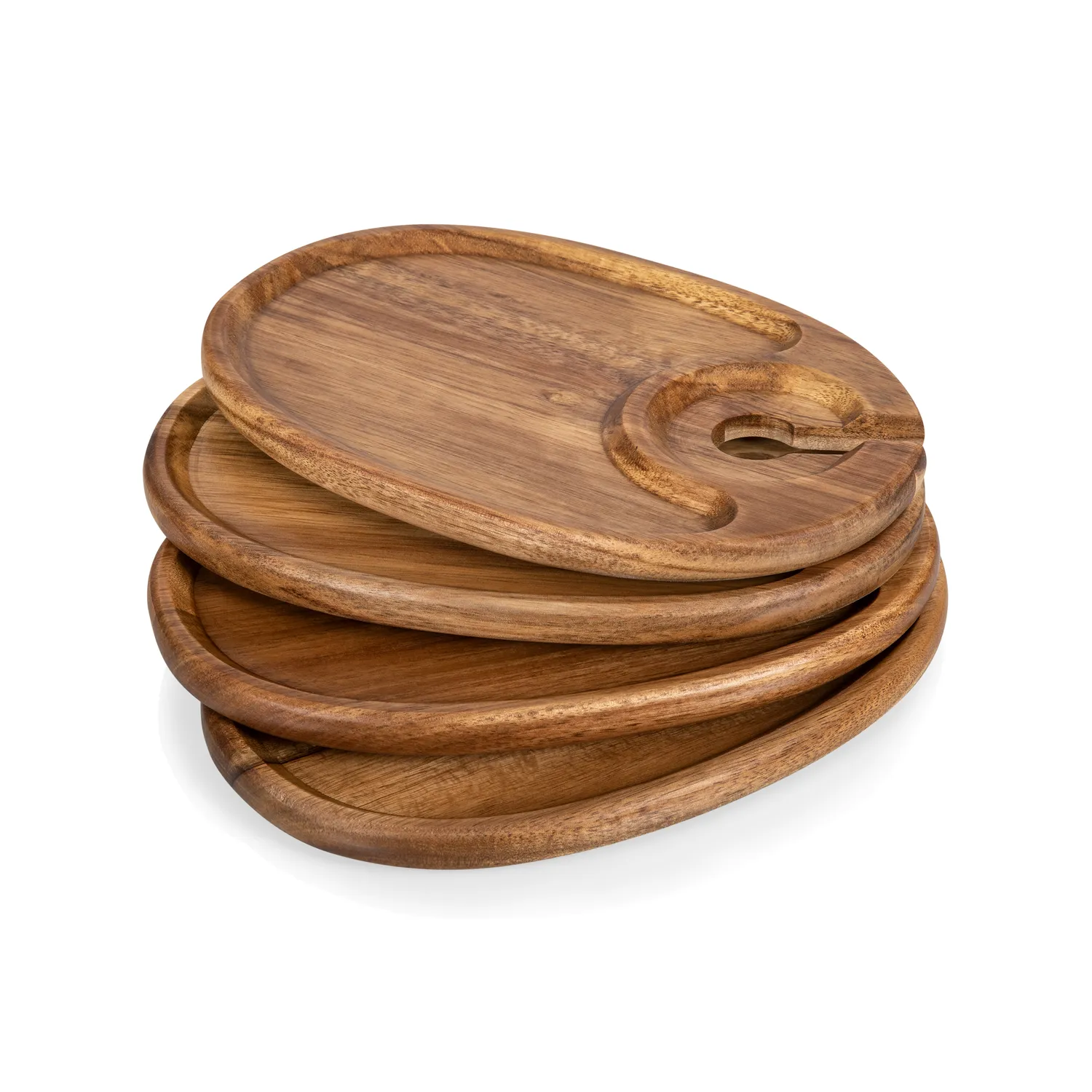 Picnic Time Wine Appetizer Plate, Set of 4