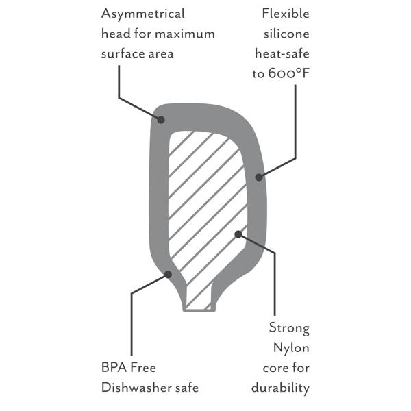Sur La Table Flex-Core Jumbo Silicone Spatula with Stainless Steel Handle
