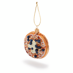 Blueberry Waffle Glass Ornament