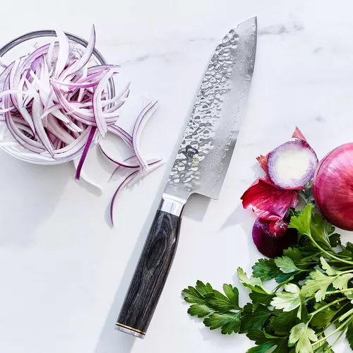 Shun Premier Grey Santoku Knife, 7&#34;
