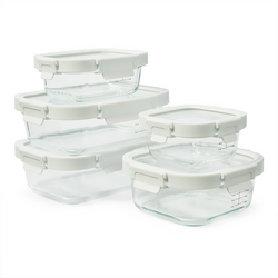 Sur La Table Glass Storage Containers, 10-Piece Set Perfected storage- Sur La Table Glass Storage Containers, Set of 10