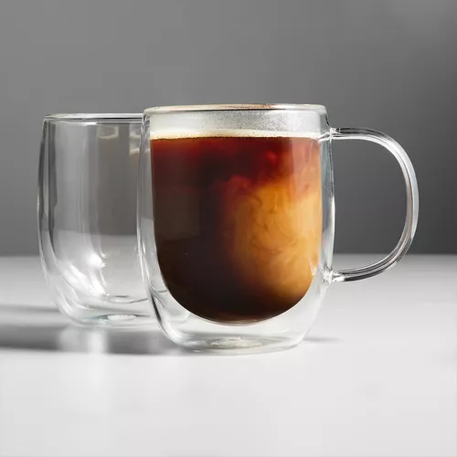 Sur La Table Double-Wall Coffee Glasses, Set Of 2