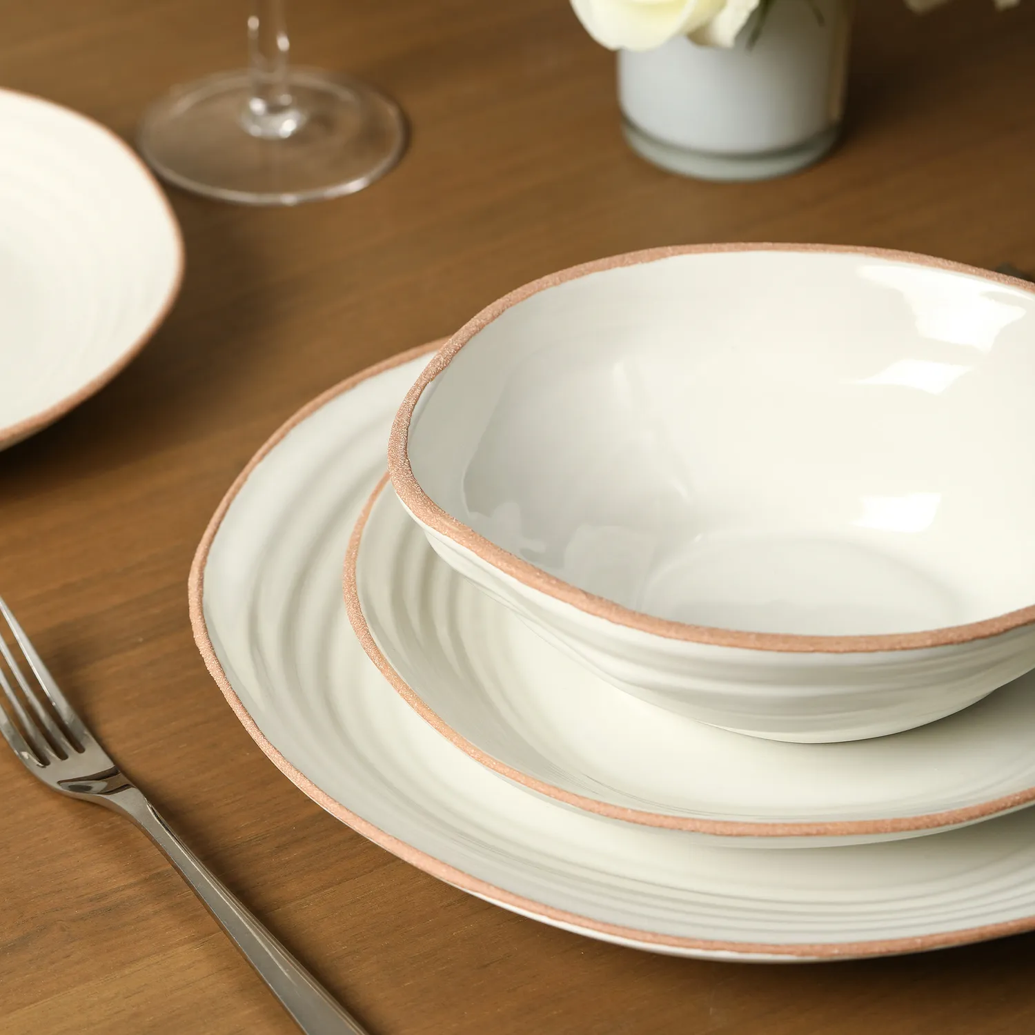 Stone Lain Nami Stoneware 12-Piece Dinnerware Set
