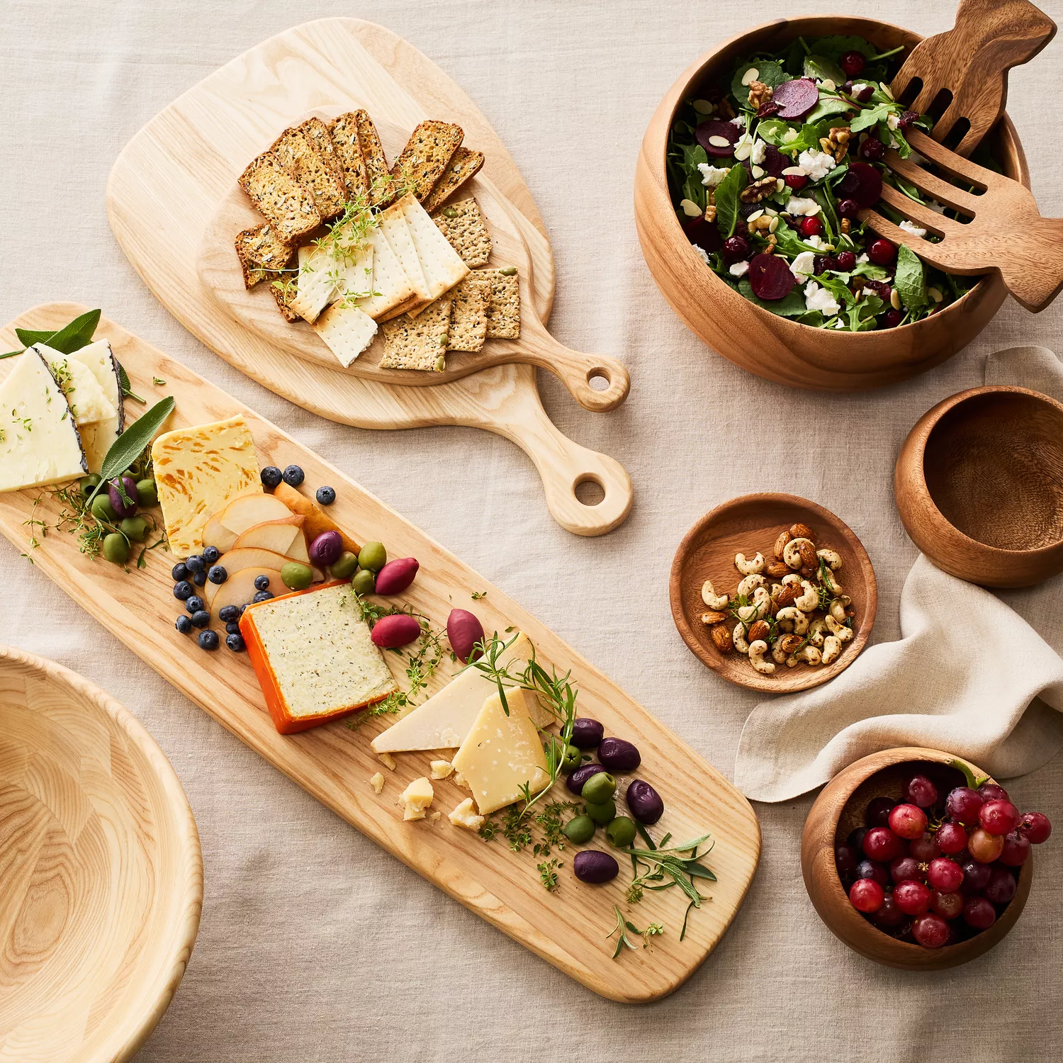 Sur La Table Ash Wood Serving Bowl