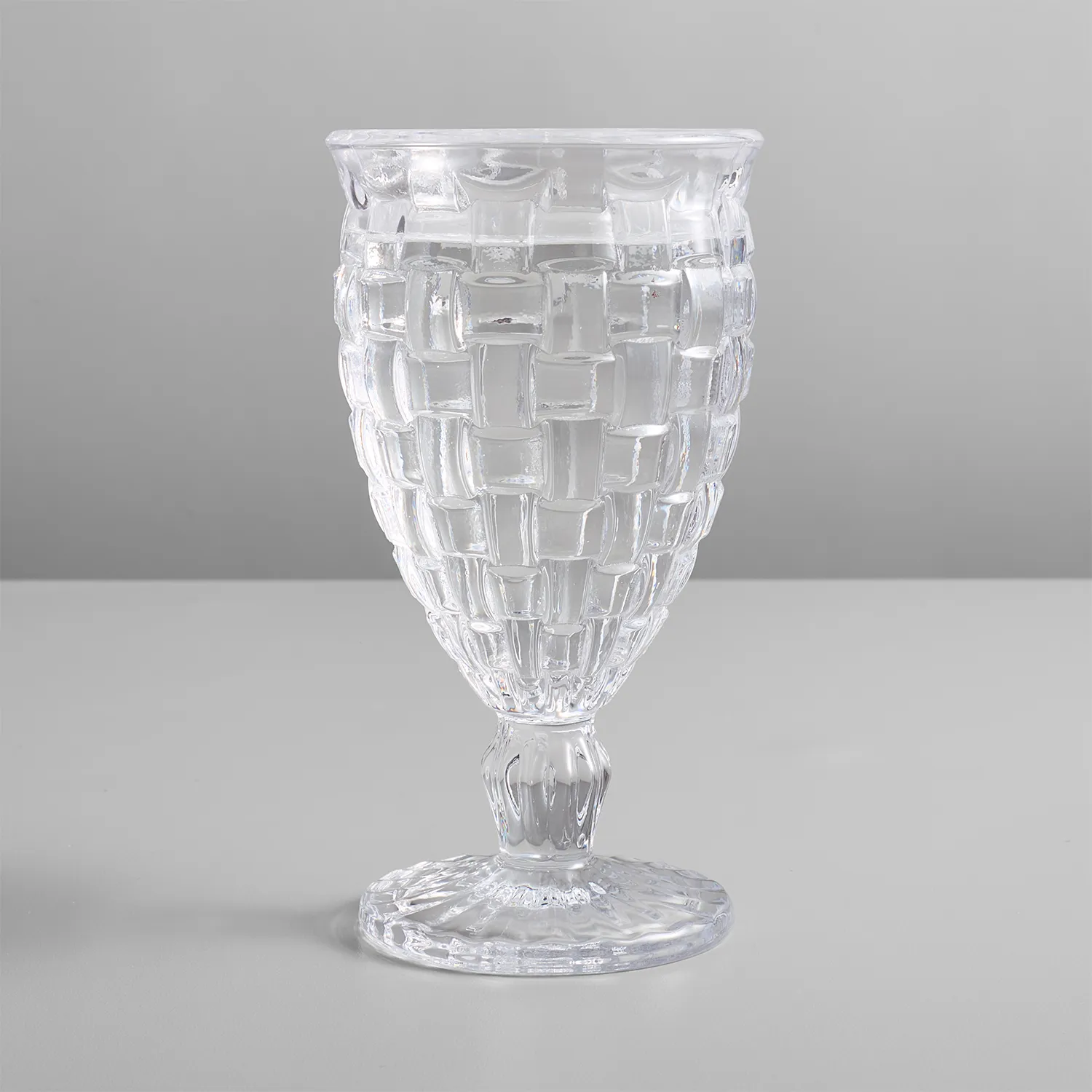 Sur La Table Basketweave Glass Goblet